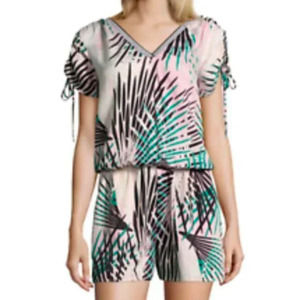 PROJECT RUNWAY orchid floral romper XS